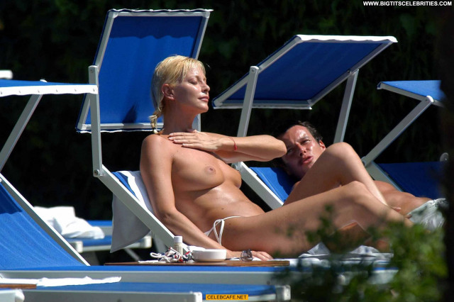 Stefania Orlando Posing Hot Beautiful Toples Topless Beach Babe