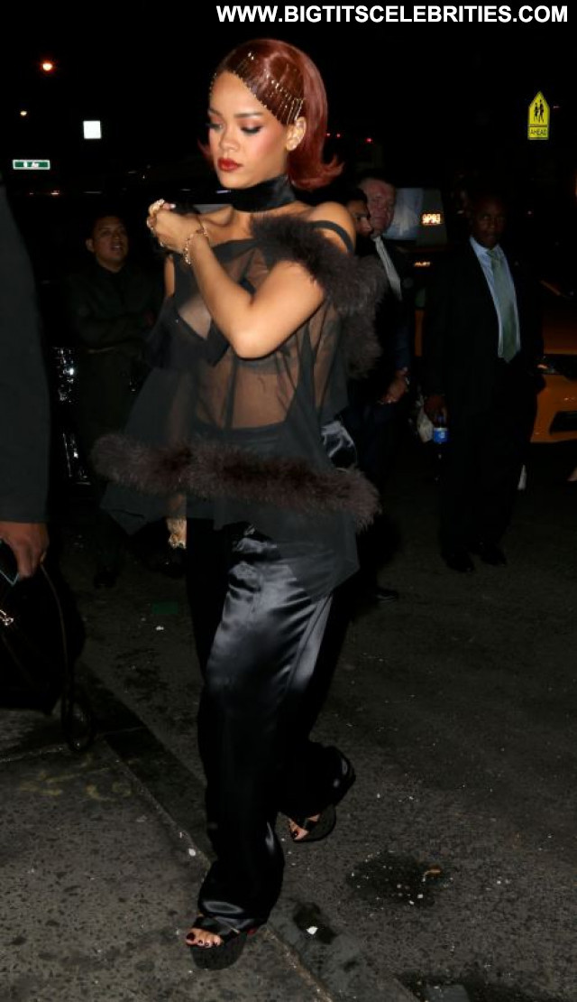 Rihanna No Source Beautiful Posing Hot Babe Candids Party See Through
