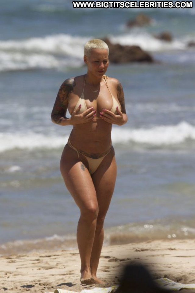 Amber Rose No Source Topless Bikini Candids Babe Posing Hot Beautiful