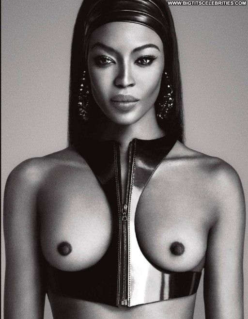 Naomi Campbell Beautiful Celebrity Straight Posing Hot Topless Babe
