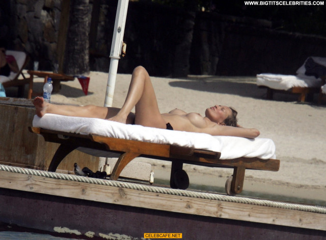 Karen Mulder The Beach Topless Beautiful Toples Posing Hot Celebrity