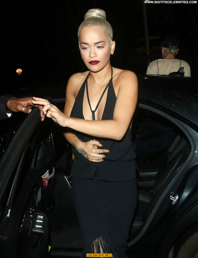 Rita Ora No Source Side Of Boob Car Posing Hot Beautiful London Babe