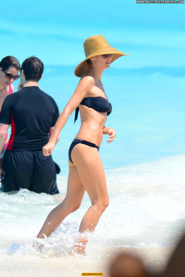 Heidi Klum No Source Celebrity Beach Black Beautiful Babe Bahamas
