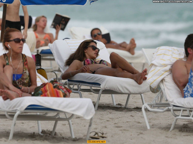Alessandra Ambrosio Miami Beach Beach Celebrity Posing Hot Beautiful