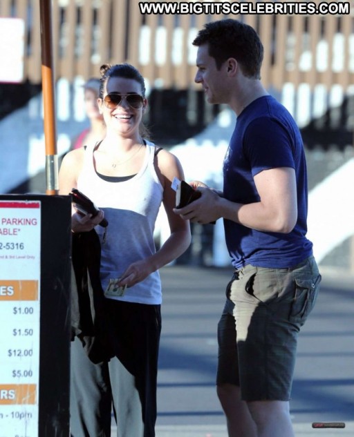 Lea Michele Angel Straight Posing Hot Celebrity Paparazzi Babe Beautiful Los Angeles