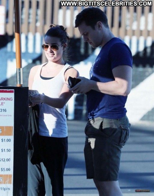 Lea Michele Angel Straight Posing Hot Celebrity Paparazzi Babe Beautiful Los Angeles