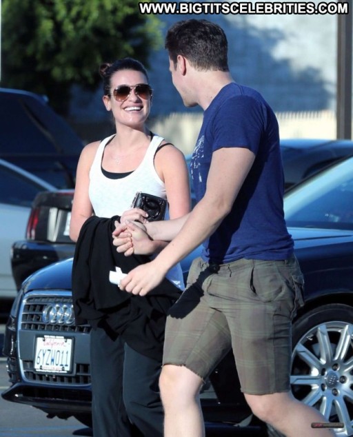 Lea Michele Angel Straight Posing Hot Celebrity Paparazzi Babe Beautiful Los Angeles