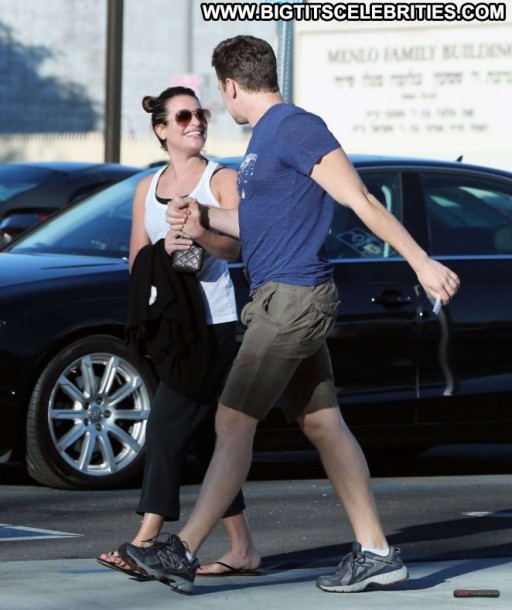 Lea Michele Angel Straight Posing Hot Celebrity Paparazzi Babe Beautiful Los Angeles