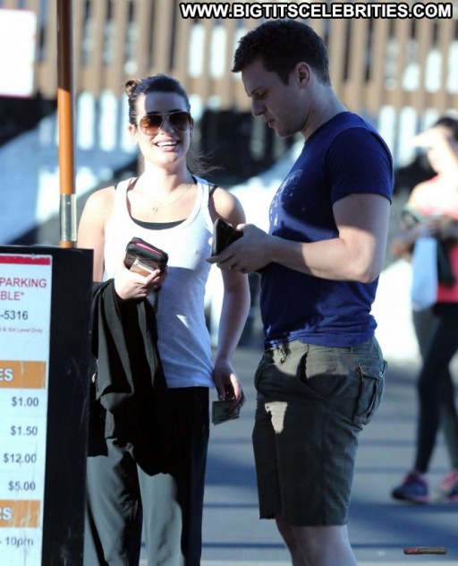 Lea Michele Angel Straight Posing Hot Celebrity Paparazzi Babe Beautiful Los Angeles