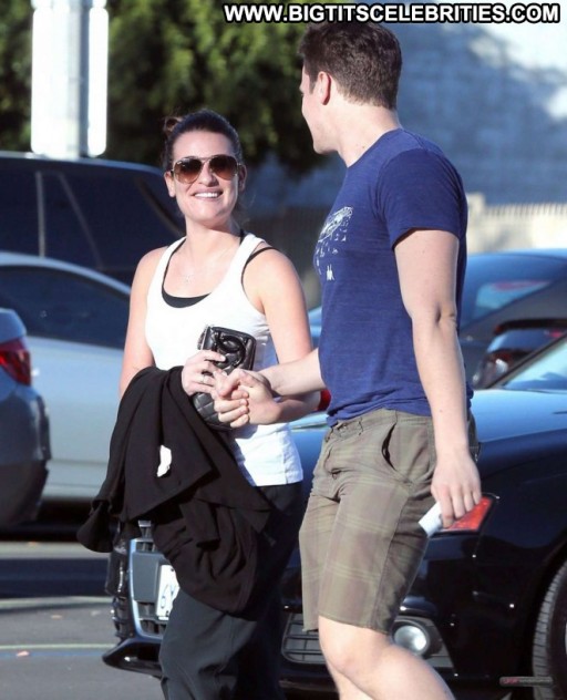 Lea Michele Angel Straight Posing Hot Celebrity Paparazzi Babe Beautiful Los Angeles