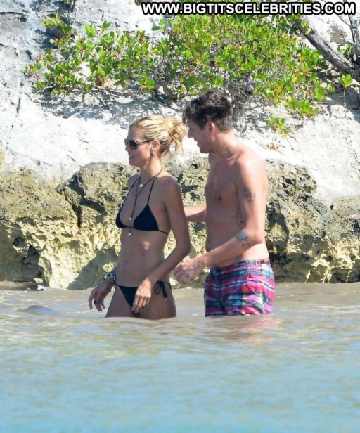 Heidi Klum Babe Beach Bar Celebrity Paparazzi Bikini Beautiful Straight Posing Hot