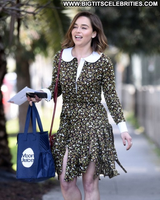 Emilia Clarke Celebrity Straight Beautiful Paparazzi Posing Hot Los Angeles Babe Angel