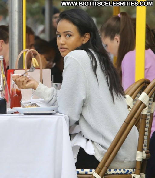 Karrueche Tran Paparazzi Posing Hot Beautiful Babe Straight Celebrity