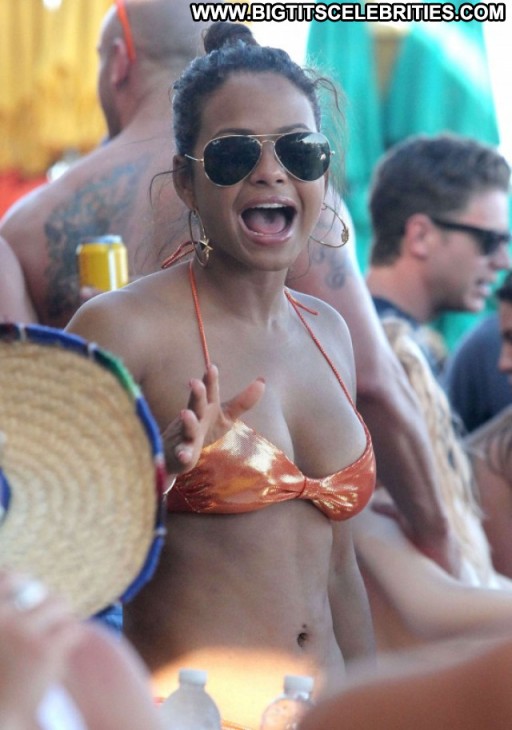 Christina Milian Candids Posing Hot Straight Babe Candid Paparazzi Bikini Celebrity Beautiful
