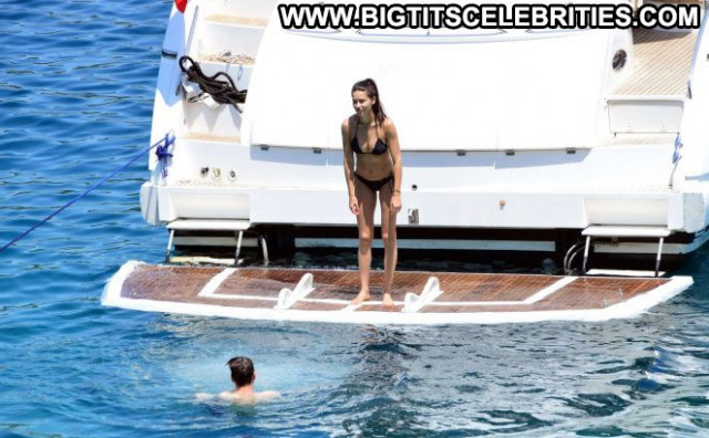 Bikini No Source Black Bikini Yacht Posing Hot Babe Paparazzi