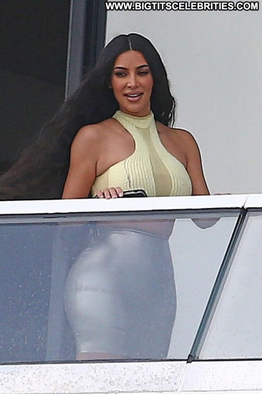 Kim Kardashian Beautiful Paparazzi Straight Posing Hot Celebrity Babe